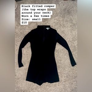 Charlotte Russe Black fitted Romper